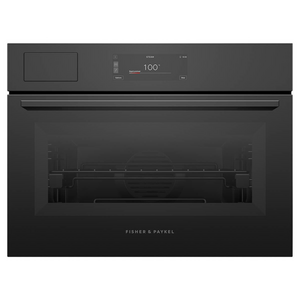 Fisher & Paykel 60cm Series 9 Minimal Compact Combi-Steam Oven Black Glass