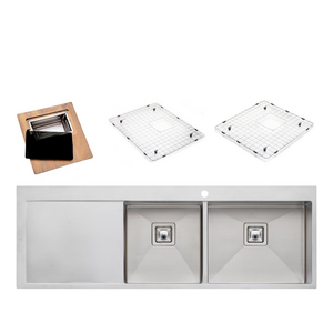 Oliveri Professional Series 1 and 3/4 Bowl Left Hand Drainer Topmount Sink