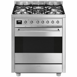 Smeg 70cm Dual Fuel Freestanding Oven Stainless Steel