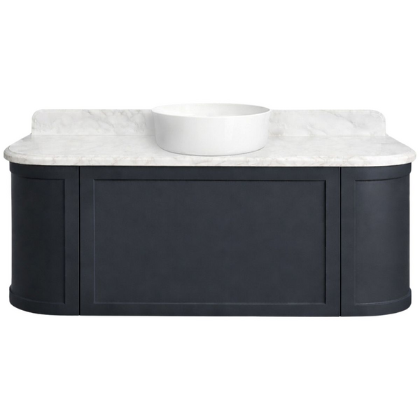 Turner Hastings Evara 120x53 Wall Hung Vanity with Real Marble Top To Suit Above Counter Basin Aegean Blue NTH EV125-AB-NTH