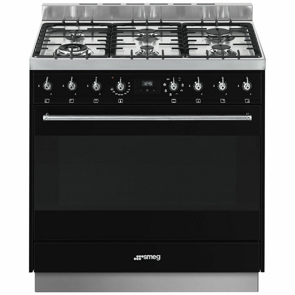 Smeg 90cm Portofino Freestanding Electric Oven Stove CPF9IPBL
