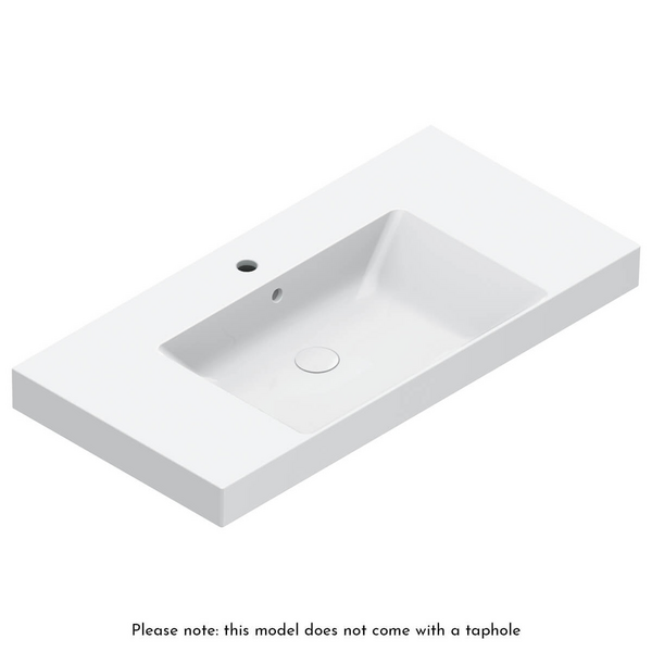 Catalano Zero 1000x500 Central Bowl Basin Gloss White No Taphole 0121010001