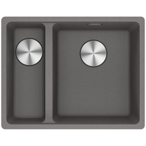 Franke Maris 340/150mm 1 and 1/2 Bowl Left Flushmount Sink with Extension Drainer Stone Grey