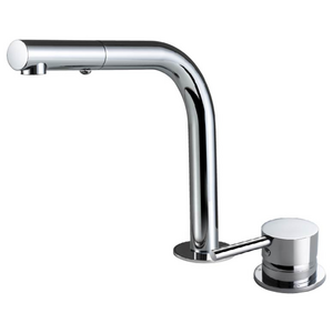 Rogerseller Tonic Hob Sink Mixer and Outlet with Pull Out Spray - Chrome