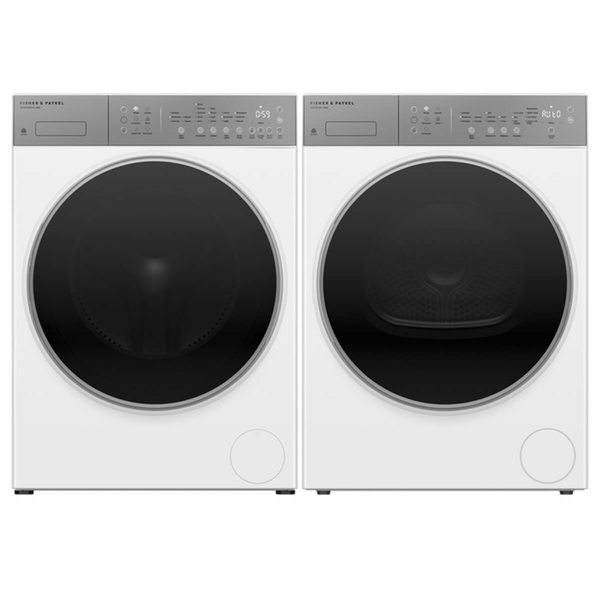 Fisher & Paykel Series 5 8kg Contemporary Front Load Washer & 8kg Heat Pump Dryer Laundry Package White WH8060J5DH8060J5