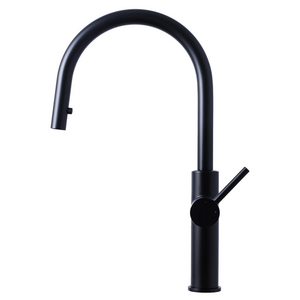 Titan Essentials Lite Gooseneck Pull Out Kitchen Mixer Tap - Matte Black