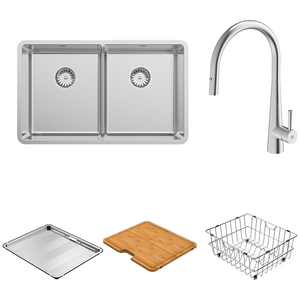Abey Lucia Double Bowl Sink Pack LUA200TPK