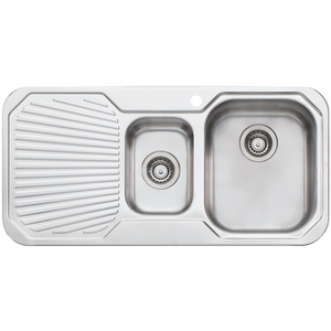 Oliveri Petite 1 and 1/2 Bowl Left Hand Drainer Topmount Sink