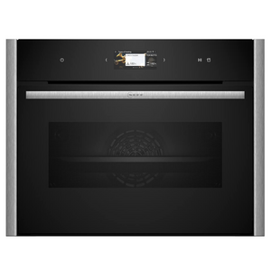 NEFF N90 Flex Design 60cm Compact Oven with Steam Metallic Silver