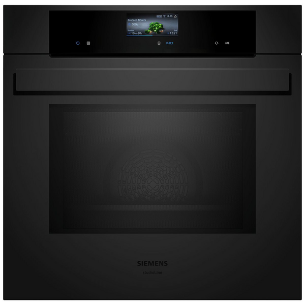 Siemens iQ700 60cm Pyrolytic Oven with Microwave Matte Black HM976GMM1