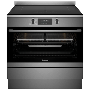 Westinghouse 90cm Electric Freestanding Oven with Induction Cooktop Dark Stainless Steel