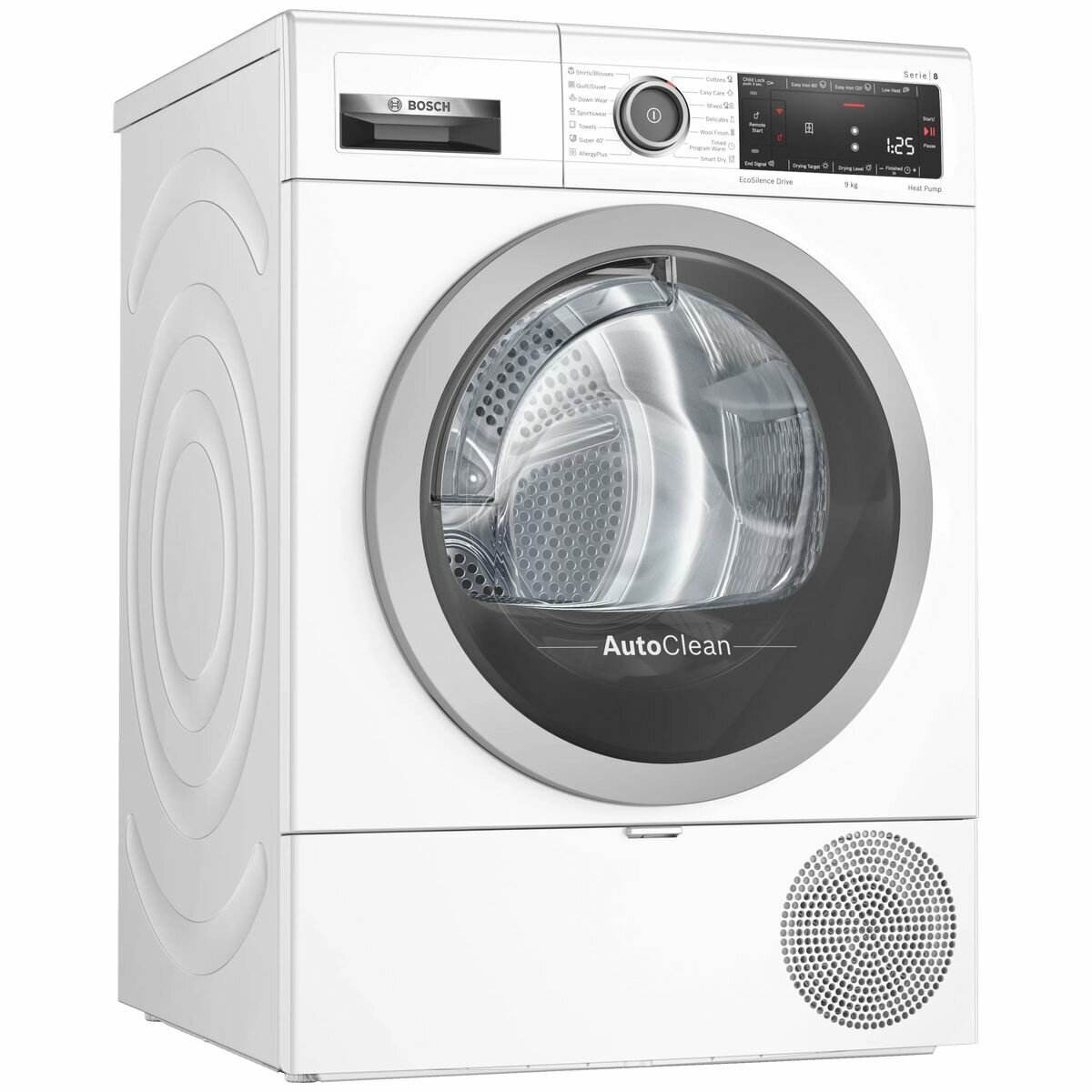 Bosch Series 8 9kg Heat Pump Tumble Dryer with Home Connect