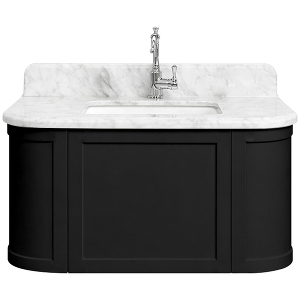Turner Hastings Evara 90x53 Wall Hung Vanity with Real Marble Top and Ceramic Undercounter Basin Volcanic Ash NTH EV951-VA-NTH