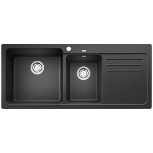 Blanco Bowl and 3/4 Inset Sink with Right Hand Drainer Anthracite