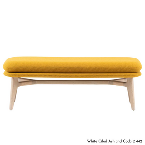 De La Espada Solo Upholstered Bench in Ash Timber - Upholstery Range A 750BAA