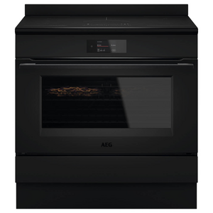 AEG 90cm Freestanding Induction Pyrolytic Oven with FlexiBridge Black CIK9689ZPT