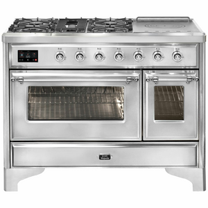 ILVE Majestic 120cm Freestanding Dual Fuel Oven/Stove With Cast Iron Plate M12SDNE3SSC
