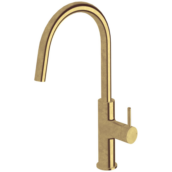 Sussex Taps Virgo Sink Mixer Tap Living Tumbled Brass VGSM01-23