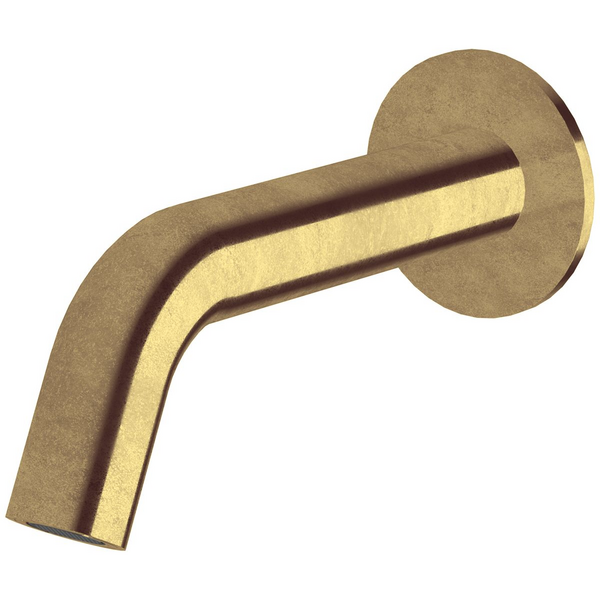 Sussex Taps Virgo Wall Basin or Bath Outlet 150mm Living Tumbled Brass VGWBBO15001-23