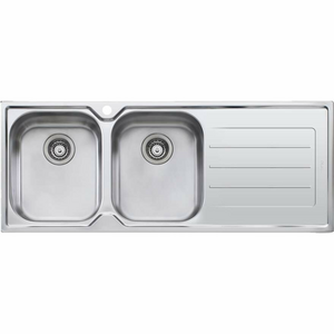 Oliveri Flinders Double Bowl Topmount Sink with Right-Hand Drainer