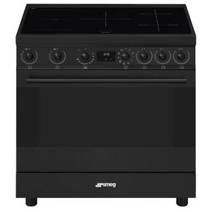 Smeg 90cm Matte Black Induction Freestanding Oven
