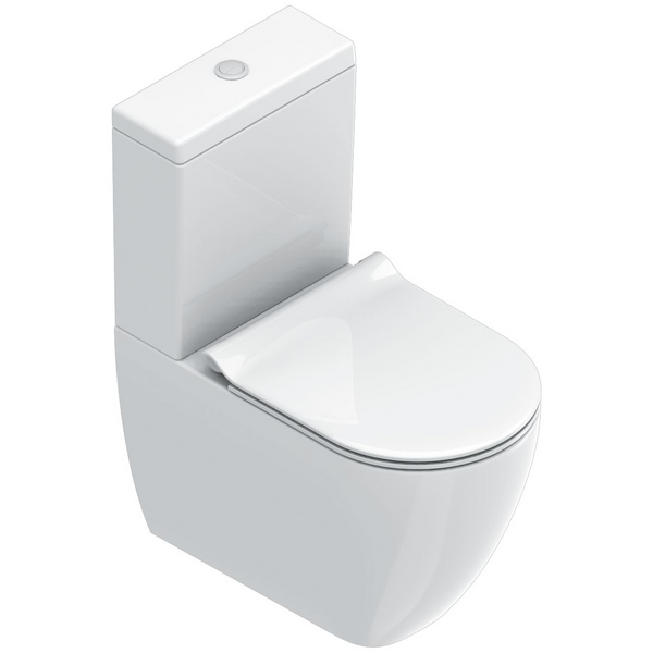 Catalano Sfera Back To Wall Toilet Suite With Slim Seat Gloss White SFERABTWGWSLIM