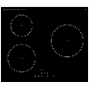 Artusi 60cm Induction 3 Burner Cooktop in Black