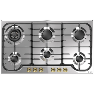 ILVE Nostalgie 86cm Gas Cooktop Stainless Steel and Brass