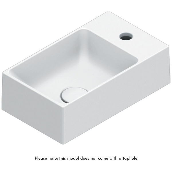 Catalano Premium 40x23 Basin Without Taphole Satin White 0220410021