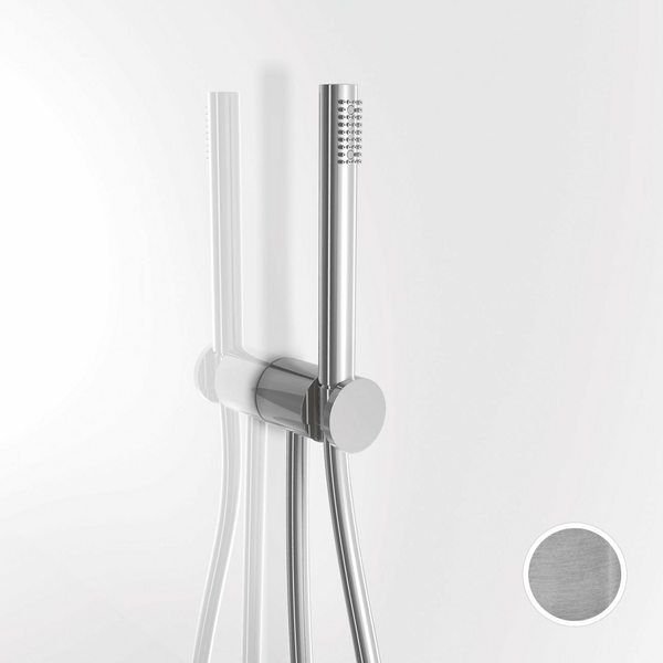 AboutWater (Boffi & Fantini) Brushed Stainless Steel Fukasawa Handshower with Integrated Wall Union - 3295581