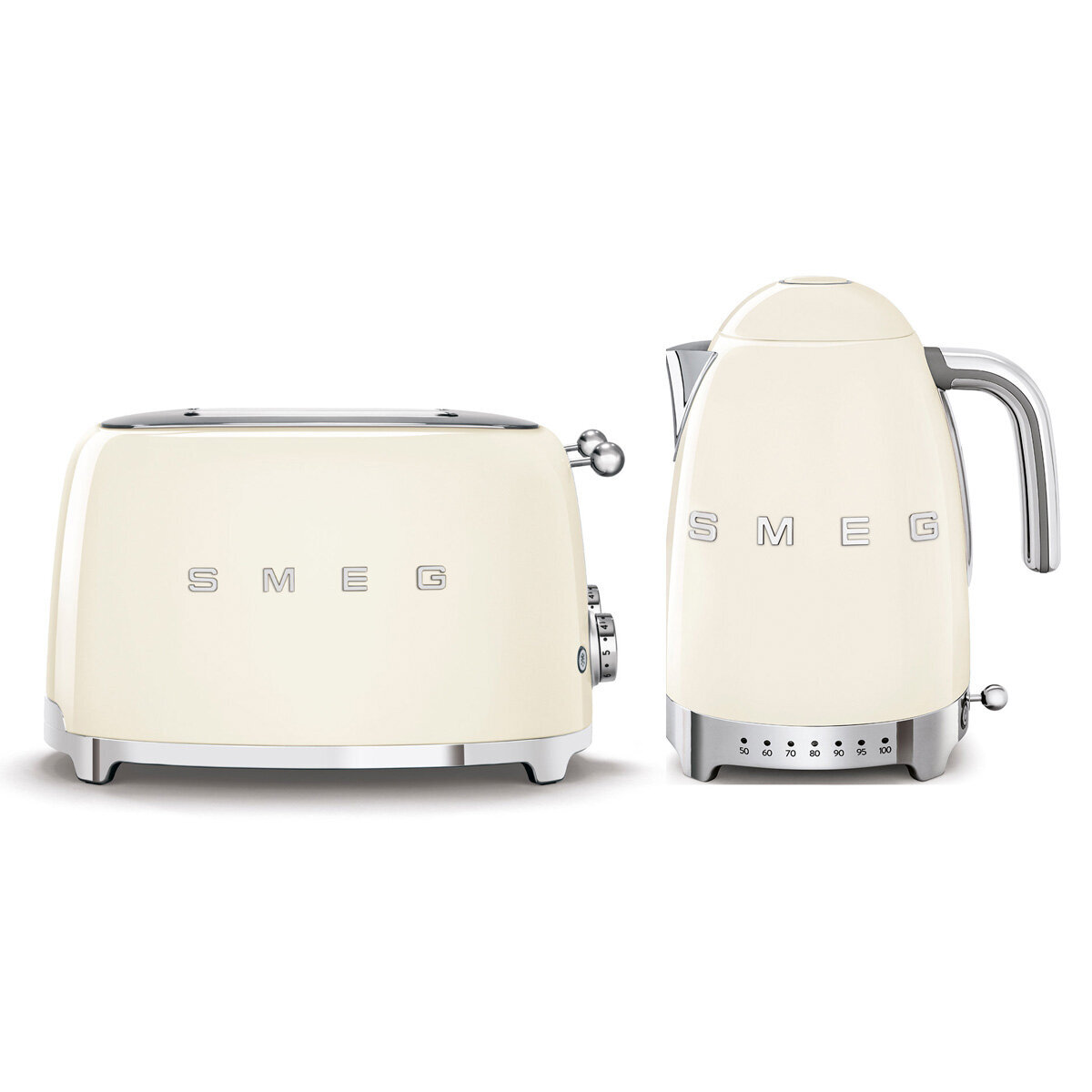 Smeg kettle and toaster bundle cream hotsell