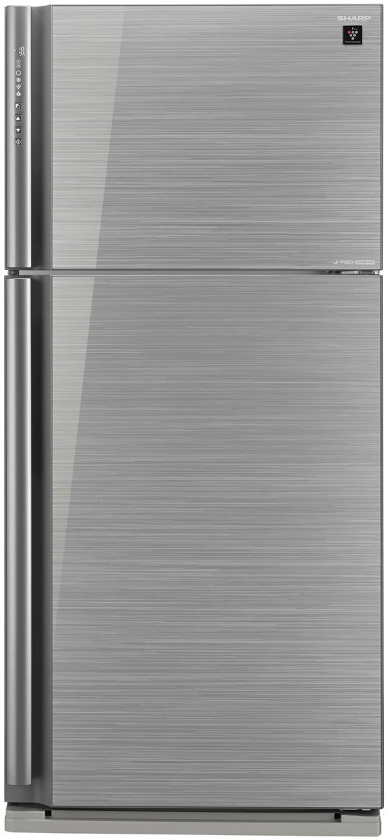 Sharp 581l top mount refrigerator glass black sjxp580gbk deals