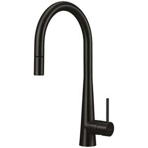 Oliveri Essente 316 Stainless Steel Goose Neck Pull Out Mixer - Brushed Black