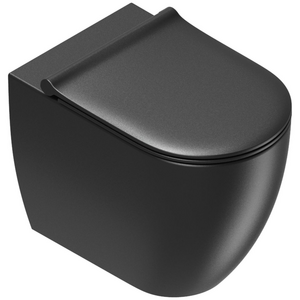 Catalano Sfera Wall Faced Toilet Pan With Slim Seat Matte Black SFERAWFPOSMB