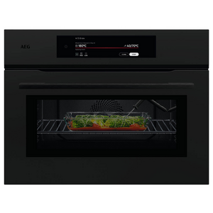 AEG 60cm 9000 Series Compact Built-In Combi-Microwave Oven with Grill - Matte Black