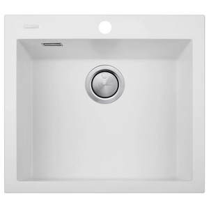 Oliveri Santorini Large Single Bowl Topmount Sink White