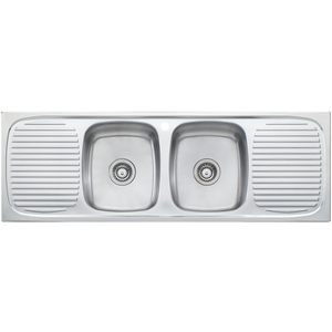 Oliveri Ultraform Double Bowl Double Drainer Topmount Sink UF13D