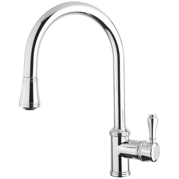 Armando Vicario Provincial Kitchen Mixer Tap with Pull Out Lead Free Chrome 400674-LF