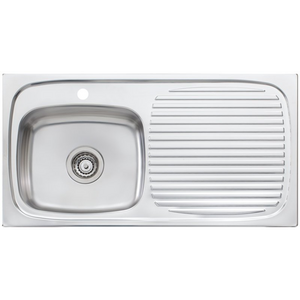 Oliveri Ultraform Single Bowl Right Hand Drainer Topmount Sink
