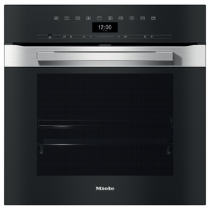 Miele 60cm Pyrolytic Oven with Rapid Cooling and Crisp Function CleanSteel H7464BP