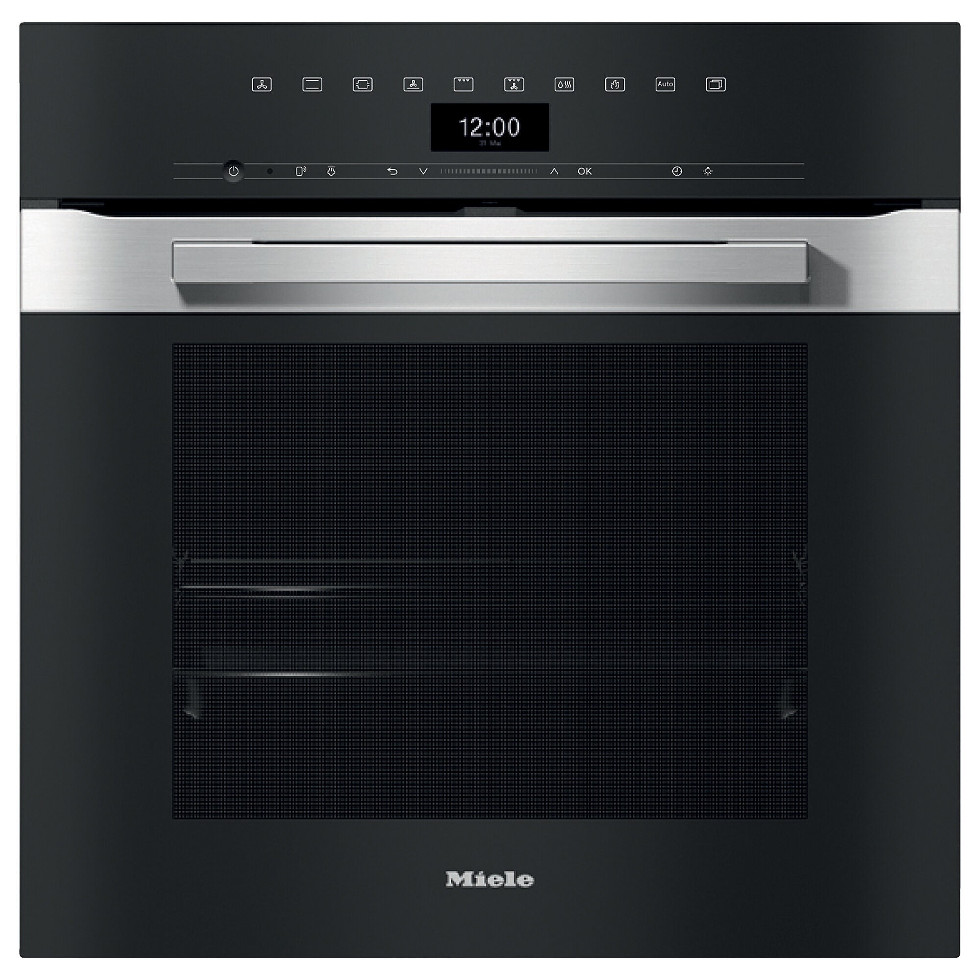 Miele 60cm Pyrolytic Oven with Rapid Cooling and Crisp Function CleanSteel H7464BP