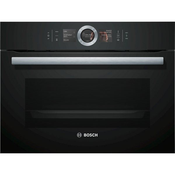 Bosch Series 8 Accentline Built In Compact Oven with Steam Function Black CSG958DB1 Winning Appliances