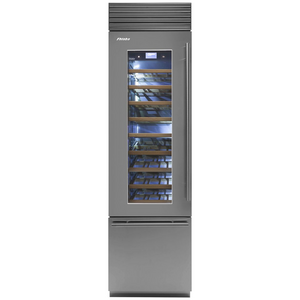 Fhiaba 60cm X-Pro Wine Cabinet with Drawer Left Hinge Satin Steel