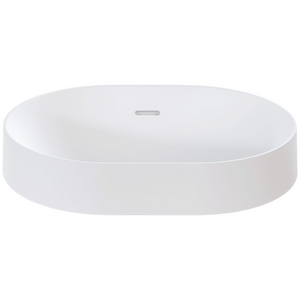 Omvivo Mono Oval Semi Inset Basin Matte White MOOVSS