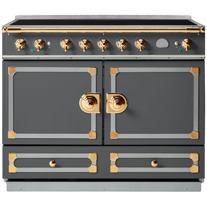 La Cornue Cornufe 110cm Induction Freestanding Oven Graphite with Polished Brass