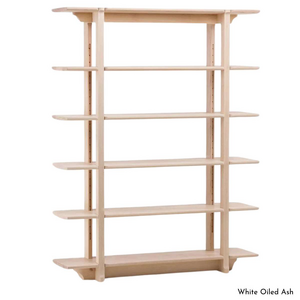 De La Espada Twenty Five Shelving Unit in Ash Timber - 6 Shelves 682SVA
