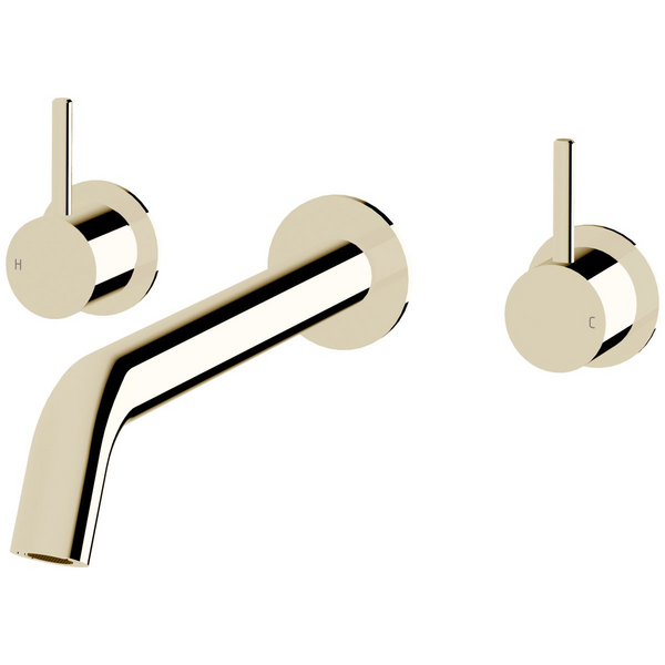 Sussex Taps Virgo Wall Basin or Bath Set 250mm LUXPVD Platinum Gold VGWBBS25001-62