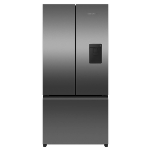 Fisher & Paykel Series 7 511L French Door Fridge With Ice and Water Black Stainless Steel