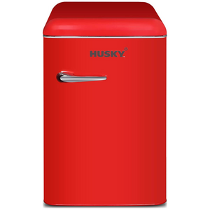 Husky 118L Retro Style Bar Fridge Red