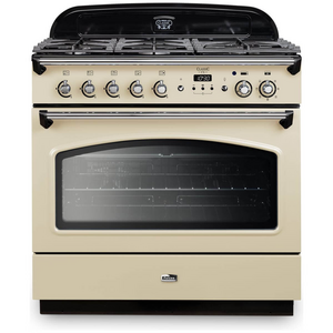 Falcon 90cm Classic FX Stone Cream-Chrome Dual Fuel Freestanding Oven